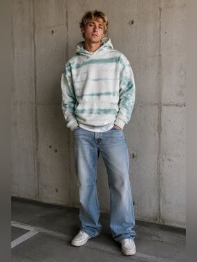 TALENTLESS Tiger Wash Cotton Tie Dye Pullover Hoodie Size Medium